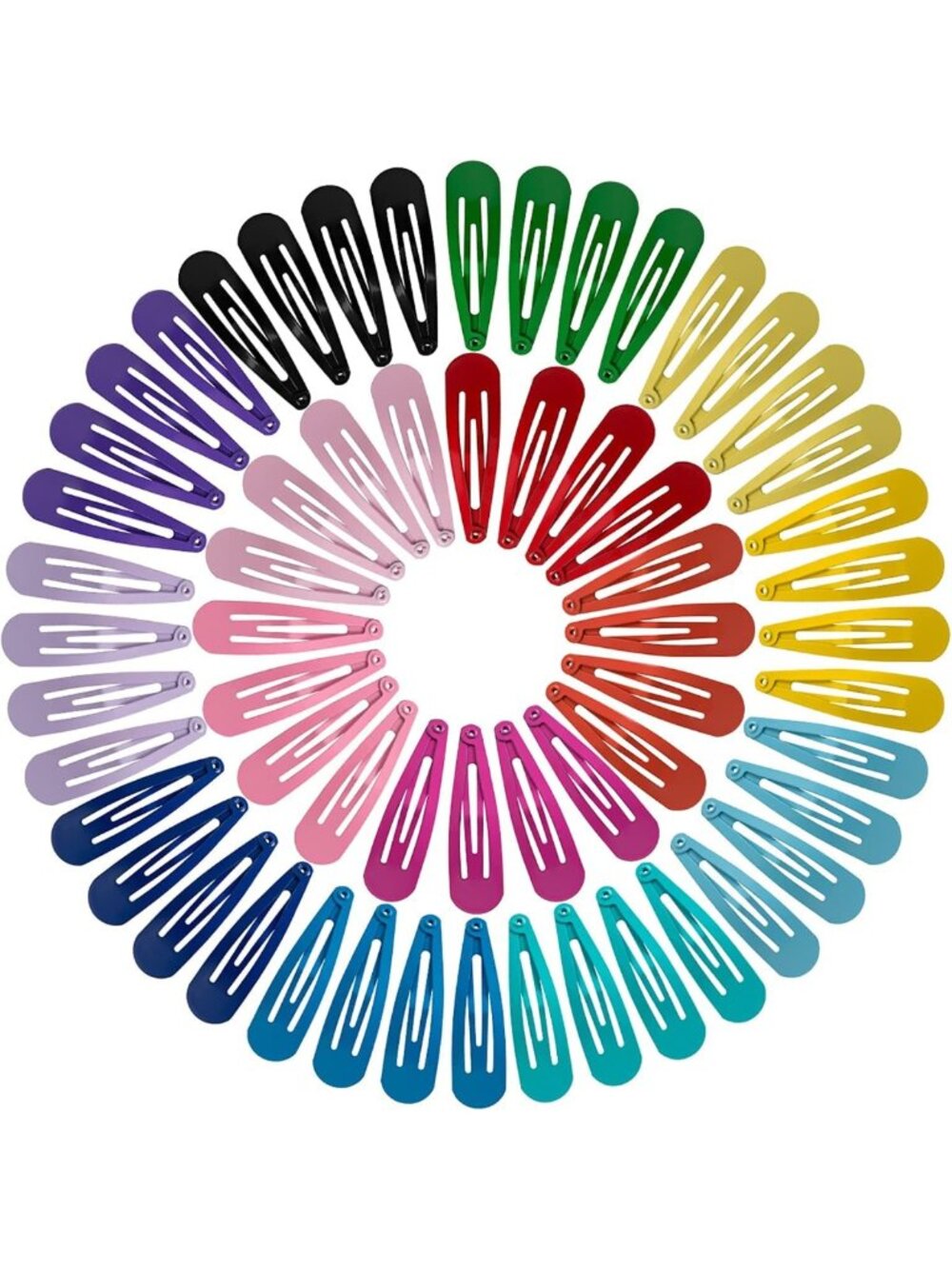 60 Pcs Non-Slip Hair Barrettes Clips - 2 Inch Metal Hairpins for Girls & Women